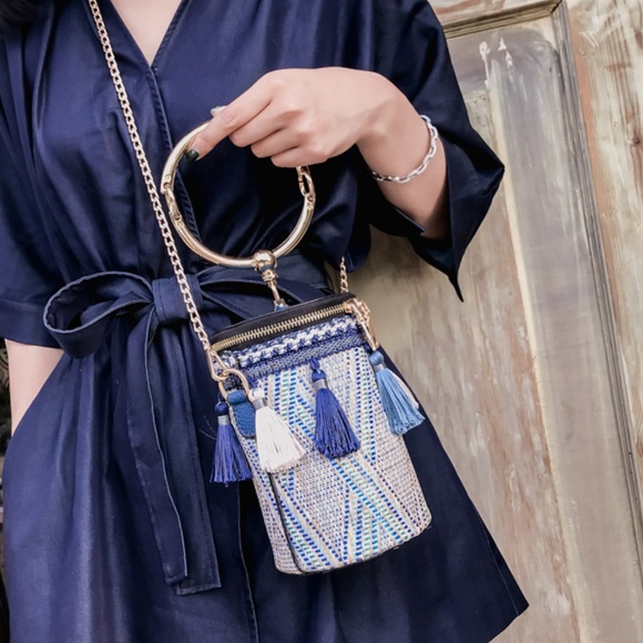 TheBoldBohemian Handbags - 5⭐️ [HOST PICK] NEW Boho Straw Tassel Bag Purse